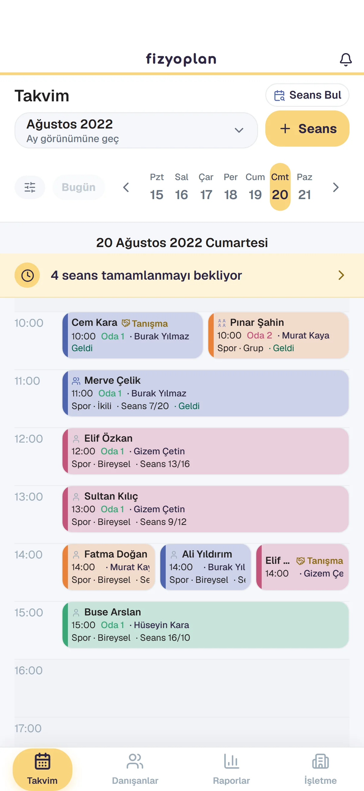 Akıllı Takvim ekranı